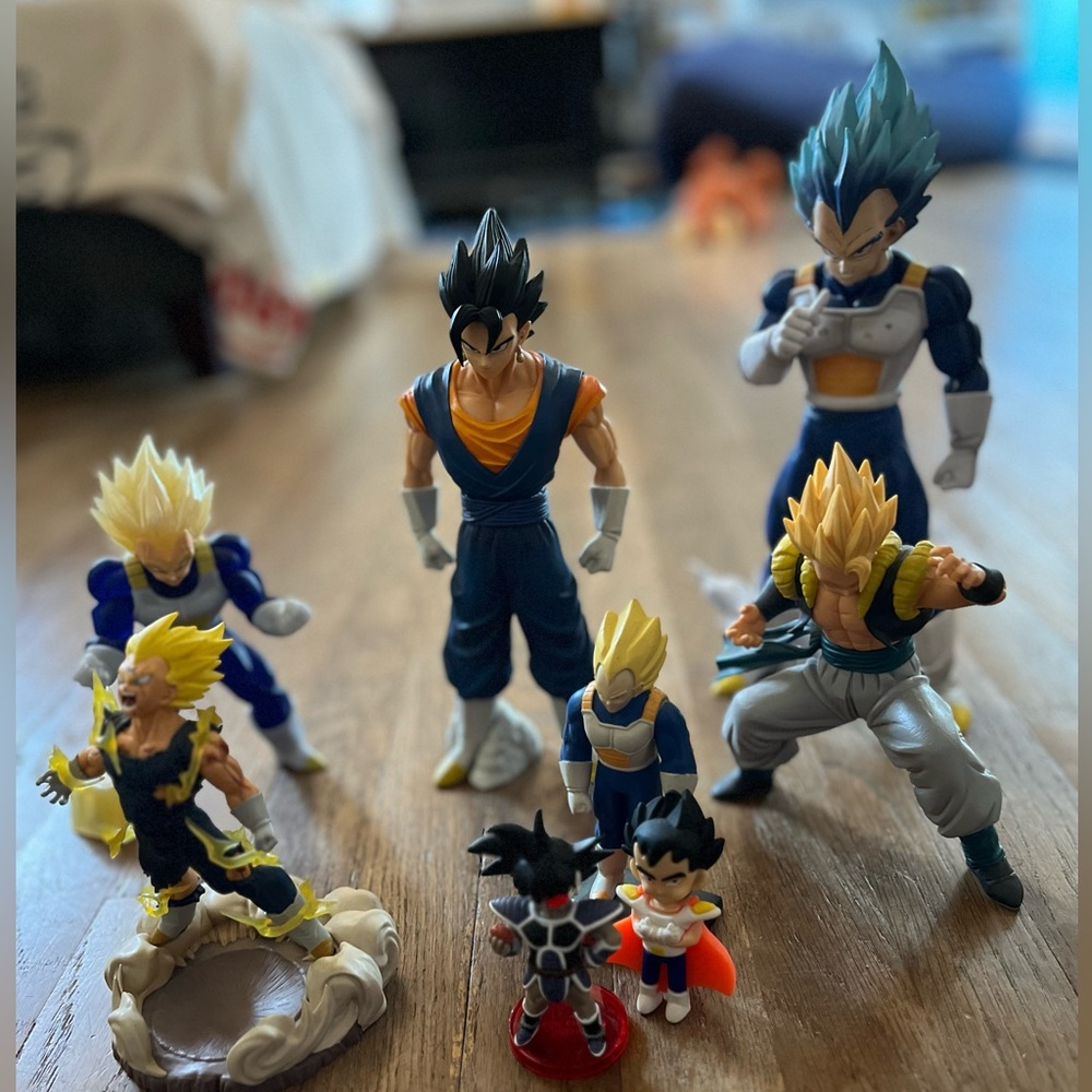 Assorted Dragon Ball Action Figures - Blue, Yellow, Black